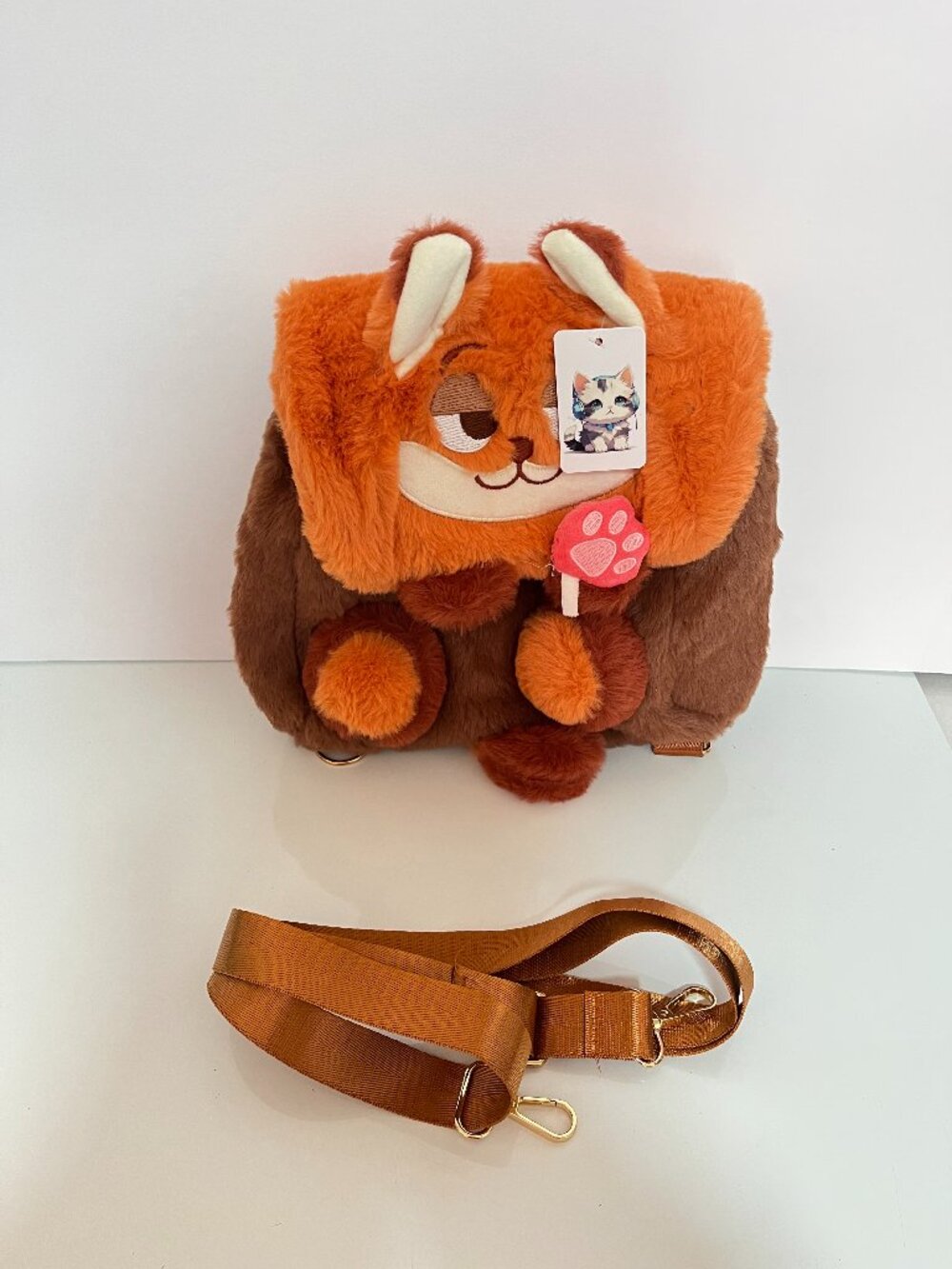 KID's PLUSH BACKPACK 10" x 10" Zootopia Character, Soft & Fluffy - NWT